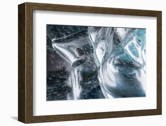 Iceland, Skaftafell National Park, Ice details of the Vatnajokull Ice Caves.-Ellen Goff-Framed Photographic Print