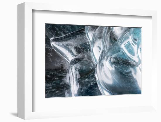 Iceland, Skaftafell National Park, Ice details of the Vatnajokull Ice Caves.-Ellen Goff-Framed Photographic Print