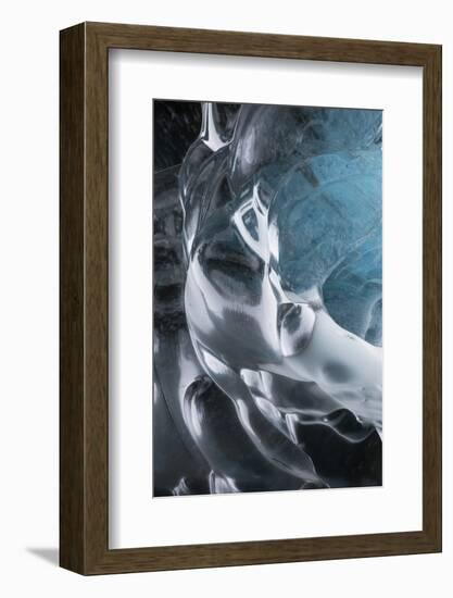 Iceland, Skaftafell National Park, Ice details of the Vatnajokull Ice Caves.-Ellen Goff-Framed Photographic Print