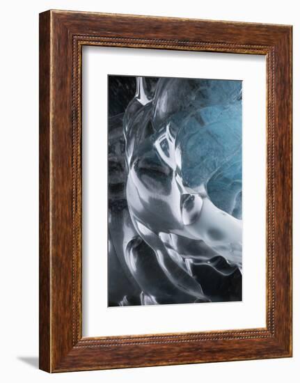 Iceland, Skaftafell National Park, Ice details of the Vatnajokull Ice Caves.-Ellen Goff-Framed Photographic Print