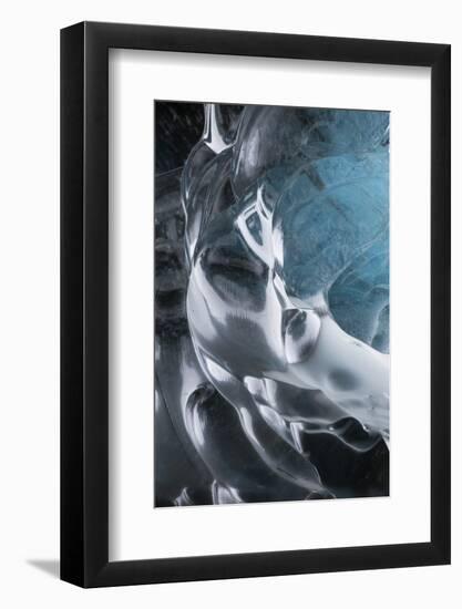 Iceland, Skaftafell National Park, Ice details of the Vatnajokull Ice Caves.-Ellen Goff-Framed Photographic Print