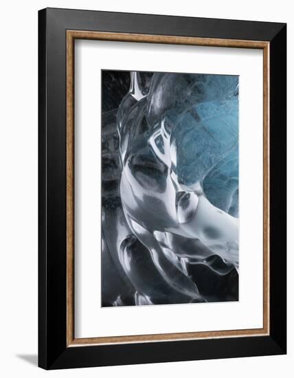 Iceland, Skaftafell National Park, Ice details of the Vatnajokull Ice Caves.-Ellen Goff-Framed Photographic Print