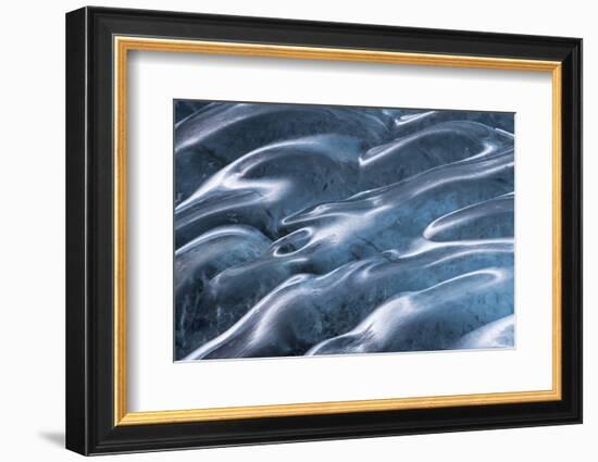 Iceland, Skaftafell National Park, Ice details of the Vatnajokull Ice Caves.-Ellen Goff-Framed Photographic Print