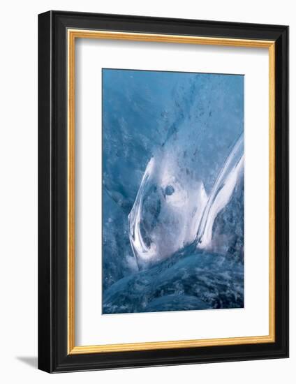 Iceland, Skaftafell National Park, Ice details of the Vatnajokull Ice Caves.-Ellen Goff-Framed Photographic Print