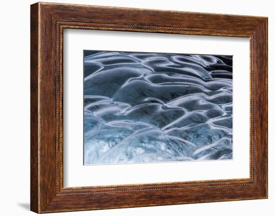 Iceland, Skaftafell National Park, Ice details of the Vatnajokull Ice Caves.-Ellen Goff-Framed Photographic Print