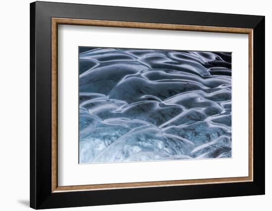 Iceland, Skaftafell National Park, Ice details of the Vatnajokull Ice Caves.-Ellen Goff-Framed Photographic Print