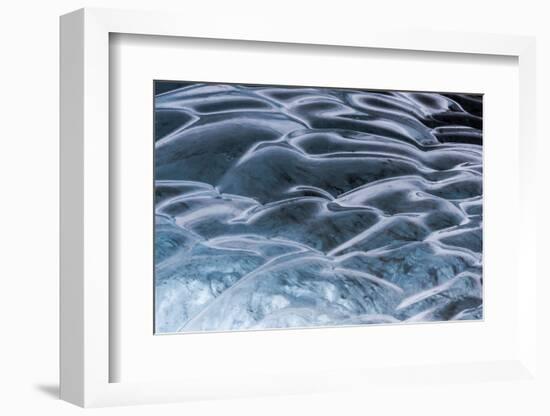 Iceland, Skaftafell National Park, Ice details of the Vatnajokull Ice Caves.-Ellen Goff-Framed Photographic Print