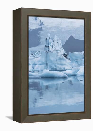 Iceland, Skaftafell National Park, Lake Jokulsarlon. View of the iceberg filled lake.-Ellen Goff-Framed Premier Image Canvas