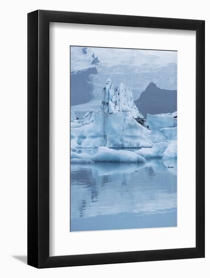 Iceland, Skaftafell National Park, Lake Jokulsarlon. View of the iceberg filled lake.-Ellen Goff-Framed Photographic Print