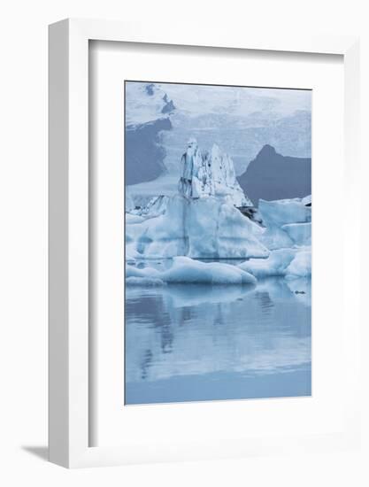 Iceland, Skaftafell National Park, Lake Jokulsarlon. View of the iceberg filled lake.-Ellen Goff-Framed Photographic Print