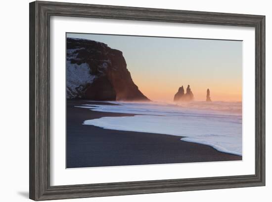 Iceland, South Iceland, the Black Beach of Vik-Alessandro Carboni-Framed Photographic Print