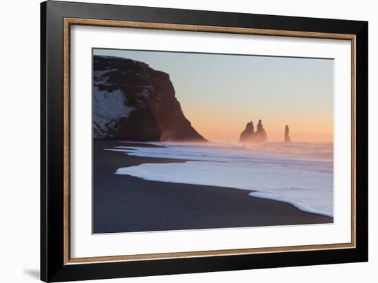 Iceland, South Iceland, the Black Beach of Vik-Alessandro Carboni-Framed Photographic Print