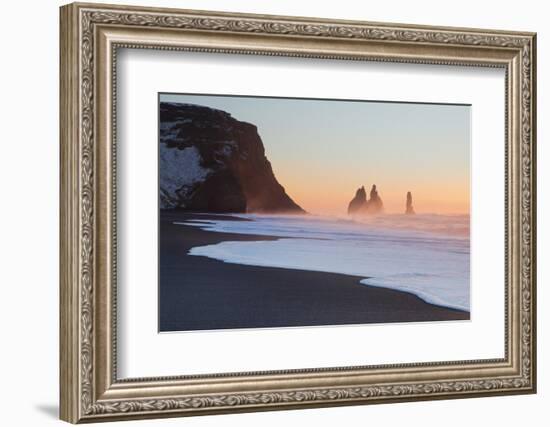 Iceland, South Iceland, the Black Beach of Vik-Alessandro Carboni-Framed Photographic Print