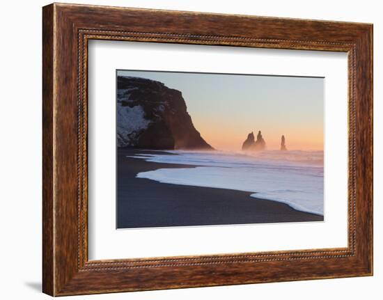 Iceland, South Iceland, the Black Beach of Vik-Alessandro Carboni-Framed Photographic Print