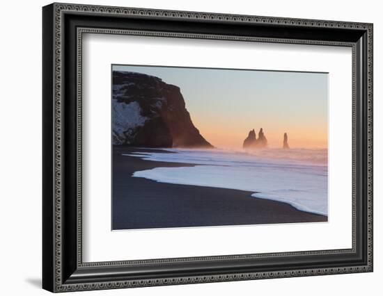 Iceland, South Iceland, the Black Beach of Vik-Alessandro Carboni-Framed Photographic Print