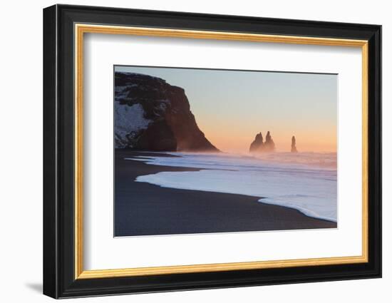 Iceland, South Iceland, the Black Beach of Vik-Alessandro Carboni-Framed Photographic Print