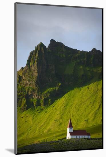 Iceland. Vik I Myrdal. Church on the Hill-Inger Hogstrom-Mounted Photographic Print