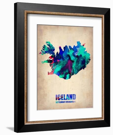 Iceland Watercolor Poster-NaxArt-Framed Art Print