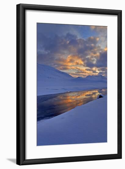 Iceland, West Fjords, Winter Scenery in the Dyrafjördur Close Pingeyri-Bernd Rommelt-Framed Photographic Print