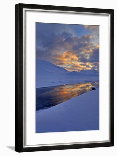 Iceland, West Fjords, Winter Scenery in the Dyrafjördur Close Pingeyri-Bernd Rommelt-Framed Photographic Print