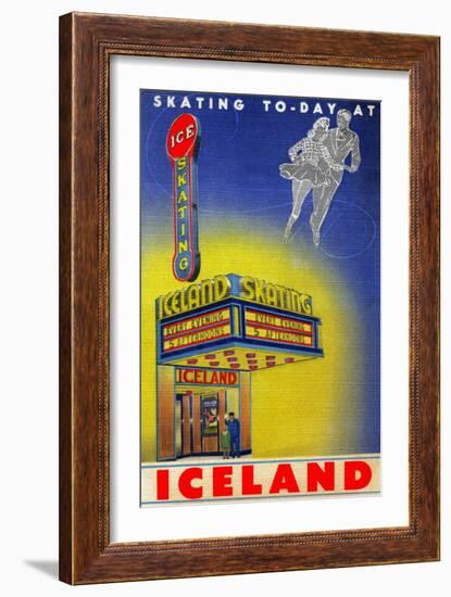 Iceland-Curt Teich & Company-Framed Art Print