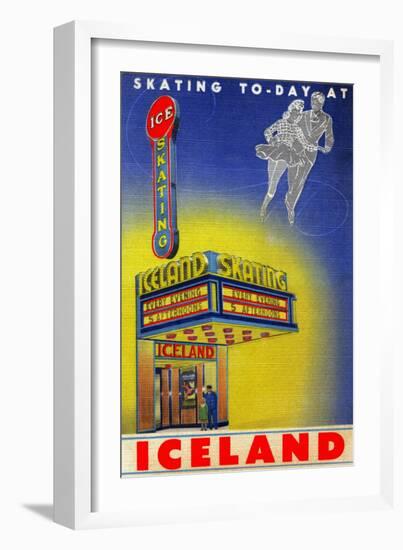 Iceland-Curt Teich & Company-Framed Art Print