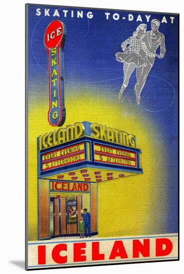 Iceland-Curt Teich & Company-Mounted Art Print