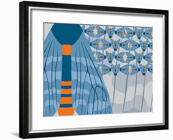 Icelandic Blue Bees-Belen Mena-Framed Giclee Print