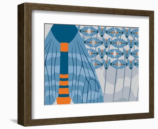 Icelandic Blue Bees-Belen Mena-Framed Giclee Print