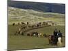 Icelandic Horses and Riders, Riding Near Landmannalaugar, Iceland-Inaki Relanzon-Mounted Photographic Print