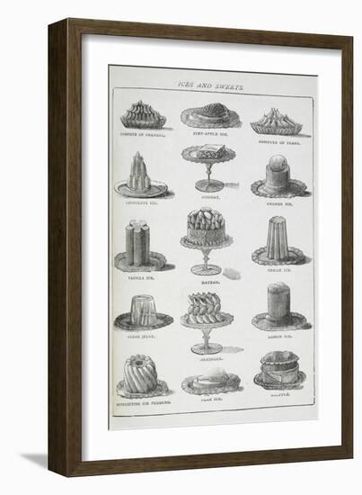 Ices and Sweets-Isabella Beeton-Framed Giclee Print