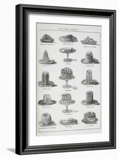 Ices and Sweets-Isabella Beeton-Framed Giclee Print