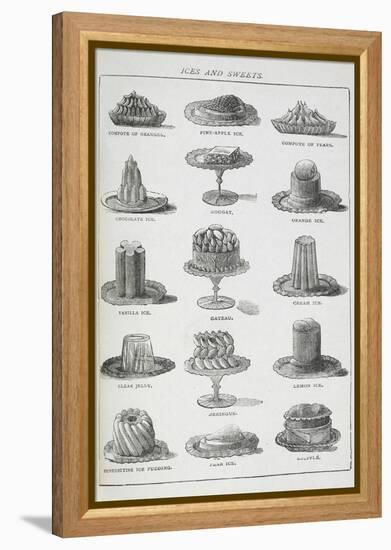 Ices and Sweets-Isabella Beeton-Framed Premier Image Canvas