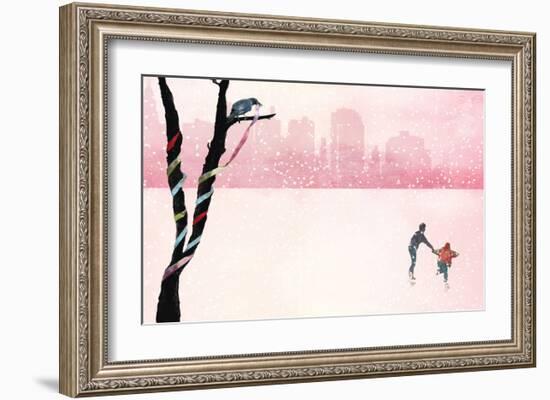 Iceskating-Nancy Tillman-Framed Art Print