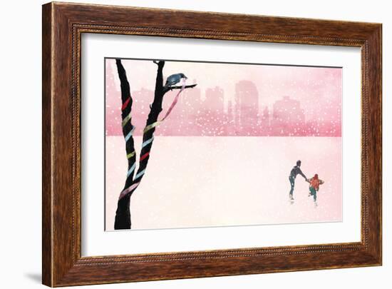 Iceskating-Nancy Tillman-Framed Art Print