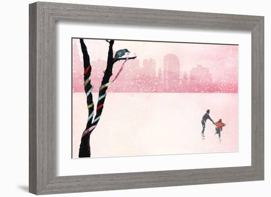 Iceskating-Nancy Tillman-Framed Art Print