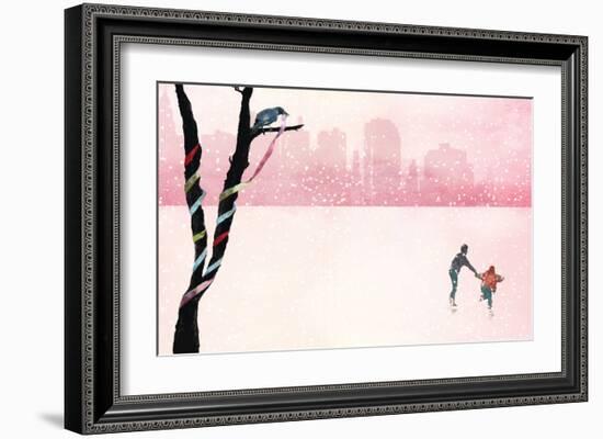 Iceskating-Nancy Tillman-Framed Art Print