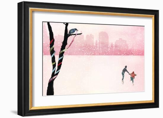 Iceskating-Nancy Tillman-Framed Art Print