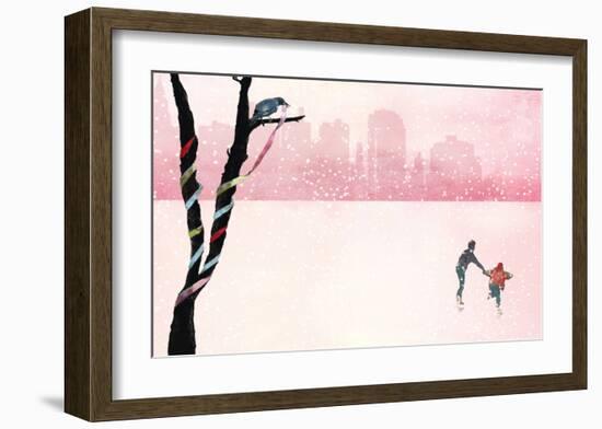 Iceskating-Nancy Tillman-Framed Art Print