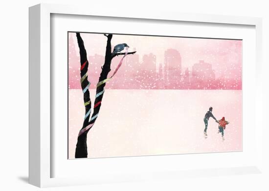 Iceskating-Nancy Tillman-Framed Art Print