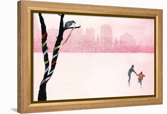 Iceskating-Nancy Tillman-Framed Stretched Canvas