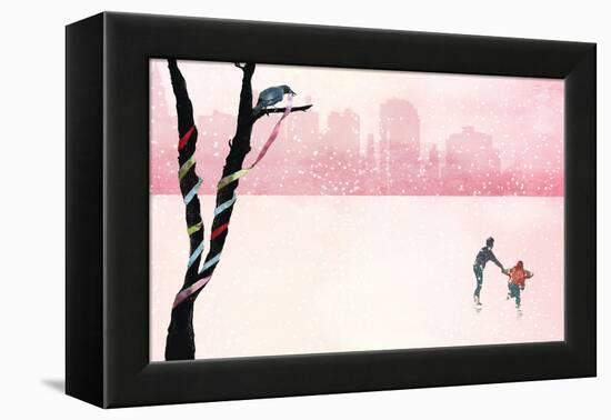 Iceskating-Nancy Tillman-Framed Stretched Canvas