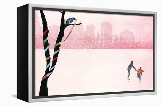Iceskating-Nancy Tillman-Framed Stretched Canvas