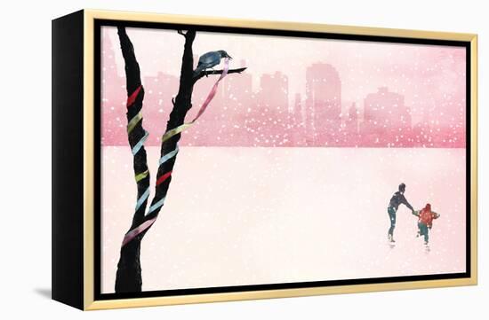 Iceskating-Nancy Tillman-Framed Stretched Canvas