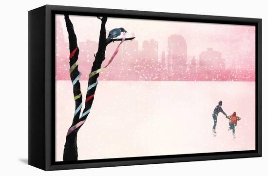 Iceskating-Nancy Tillman-Framed Stretched Canvas