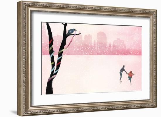 Iceskating-Nancy Tillman-Framed Premium Giclee Print