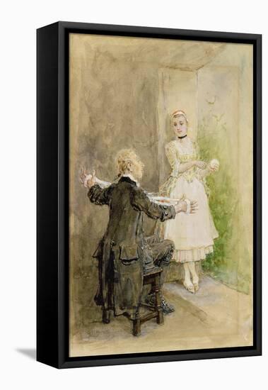 Ichabod Crane and Katrin Van Tassel, C.1893-George Henry Boughton-Framed Premier Image Canvas