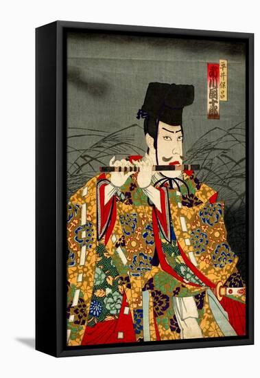 Ichikawa Danjuro as Hirai Yasumasa-Kunichika toyohara-Framed Premier Image Canvas