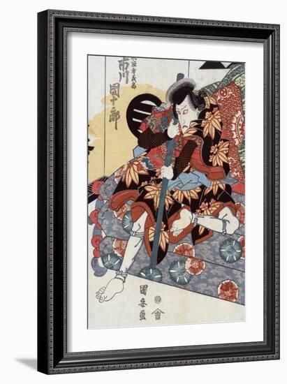 Ichikawa Danjuro VII as Shimizu Yoshitaka, Japanese Wood-Cut Print-Lantern Press-Framed Art Print