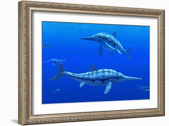 Ichthyosaur Marine Reptiles-Chris Butler-Framed Photographic Print